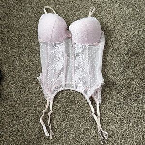 NWT Victoria's Secret Angles Pink Lace Corset Top